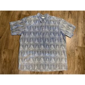 Reyn Spooner Dietrich Varez Collection Hawaiian Shirt Men's XXXL Navy 3XL